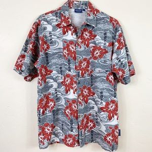 SIDEOUT Men’s Hawaiian Aloha Pocket Shirt L